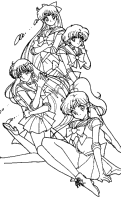 Een kleurplaat van  sailor moon